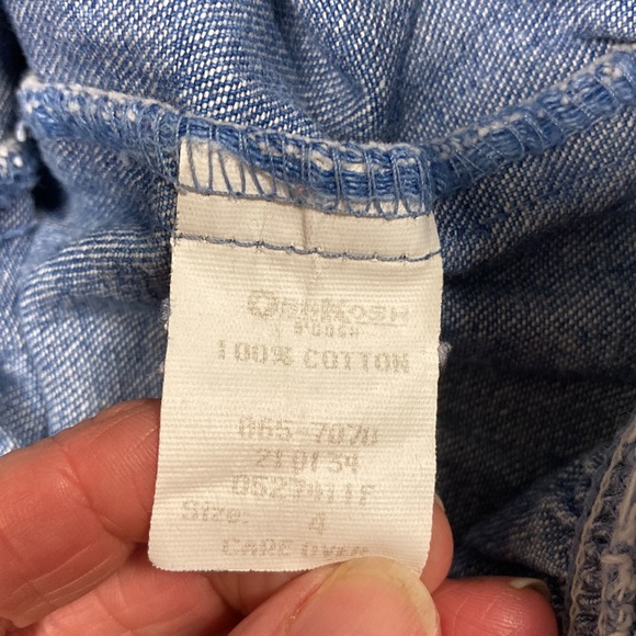 Vintage Oshkosh bow back striped accent overalls size 4 - Picture 6 of 8